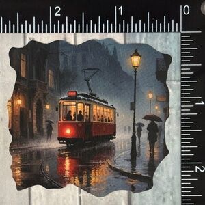 🌀10/$10🌀 Rainy Night Travel Travel Reusable Waterproof Vinyl Sticker Decal